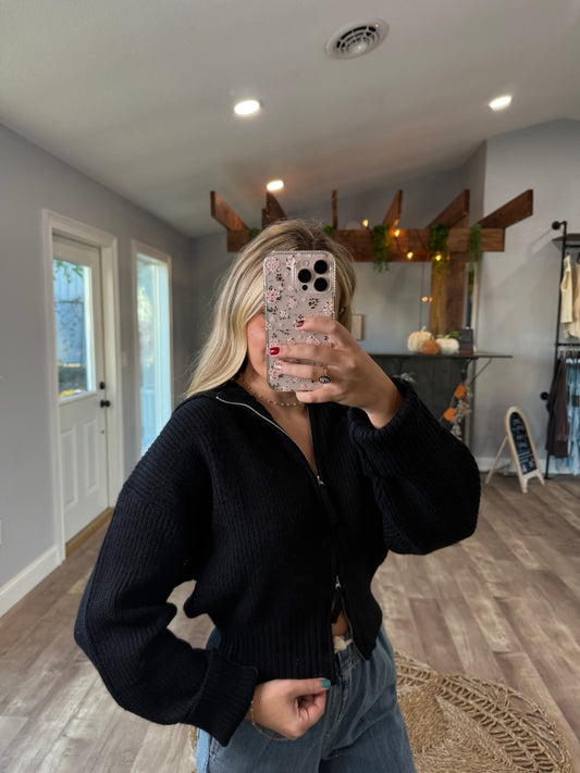 I MADE IT DUAL ZIP UP SWEATER