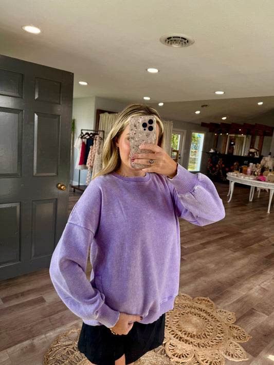 OUT LIKE THAT PULLOVER PURPLE