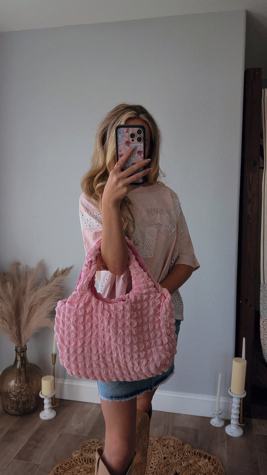 Anything For You Puffer Bag (Pink)